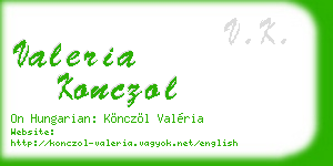 valeria konczol business card
